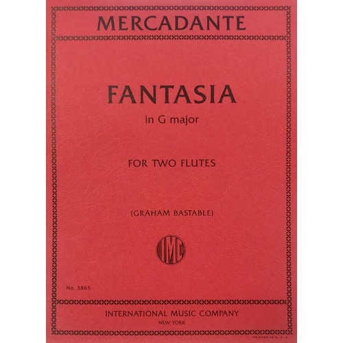 Mercadante - Fantasia in G Major for 2 Flutes, Score and Parts