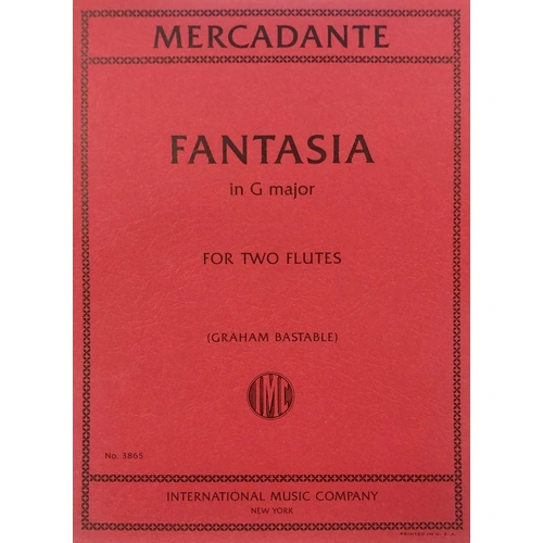 Mercadante - Fantasia in G Major for 2 Flutes, Score and Parts