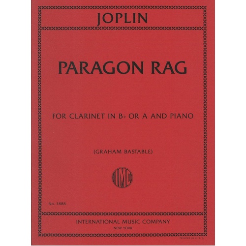 Paragon Rag for Clarinet by Scott Joplin