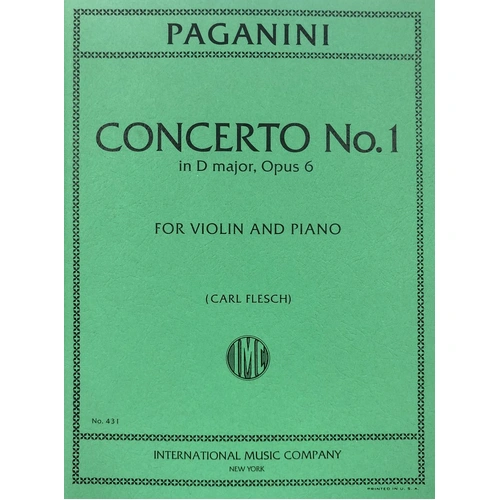 Concerto No. 1 in D Major, Op. 6 for Violin and Piano, Edited by Carl Flesch and Henri Sauret