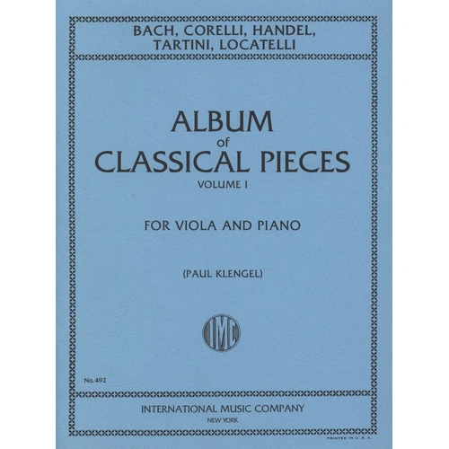 Album of 24 Classical Pieces Vol 1 for Viola and Piano by Paul Klengel