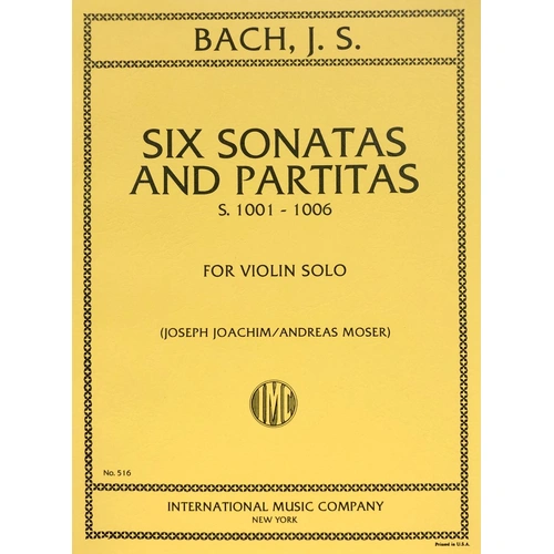 Sonatas and Partitas for Violin Solo, BWV 1001-1006 by Bach, International Music Company