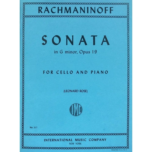 Rachmaninoff Sonata in G Minor Op. 19 for Cello and Piano
