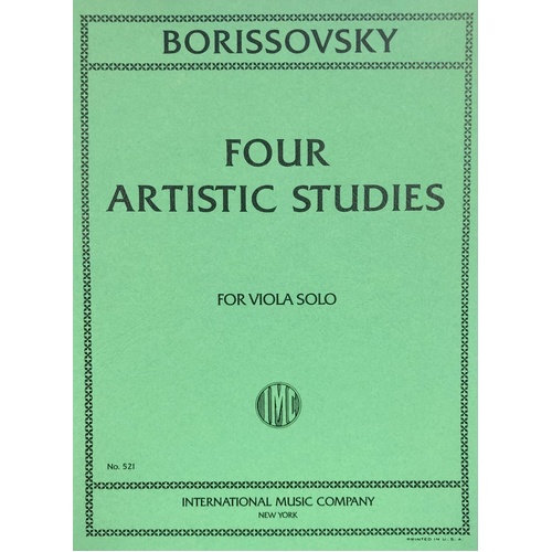 Artistic Studies 4 for Viola by Vadim Borisovski - Viola Solo, International Music Company, 1 Page