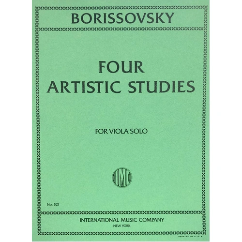 Artistic Studies for Viola, 4 by Vadim Borisovski, International Music Company, Solo Format, 1 Page
