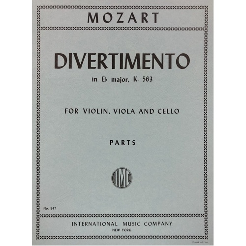 Divertimento in Eb Major, K. 563 for String Trio by Mozart