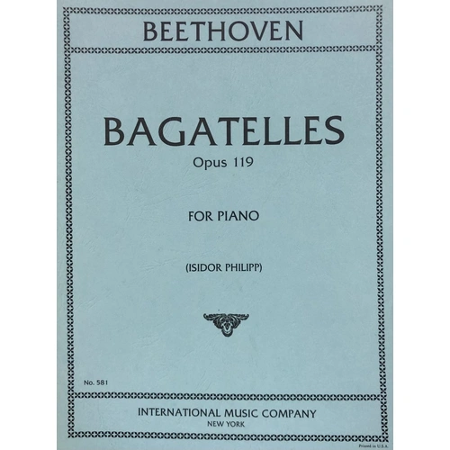 Beethoven Bagatelles Op. 119 for Piano Solo - 11 Pieces, International Music Company, 1 Page