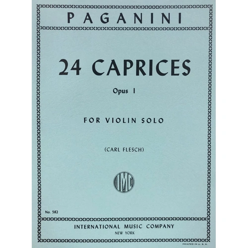 Paganini - 24 Caprices Op. 1 for Violin, Ed. Flesch, Violin Solo, International Music Company, 1 Page