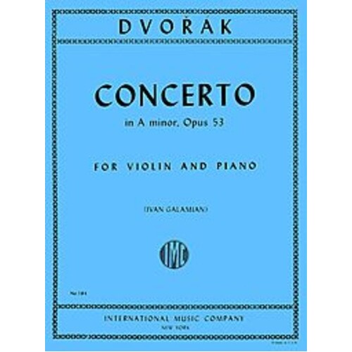 Dvorak - Concerto A Min Op 53 Violin/Piano (Softcover Book)