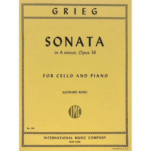 Sonata in A Minor Op. 36 for Cello and Piano by Edvard Grieg