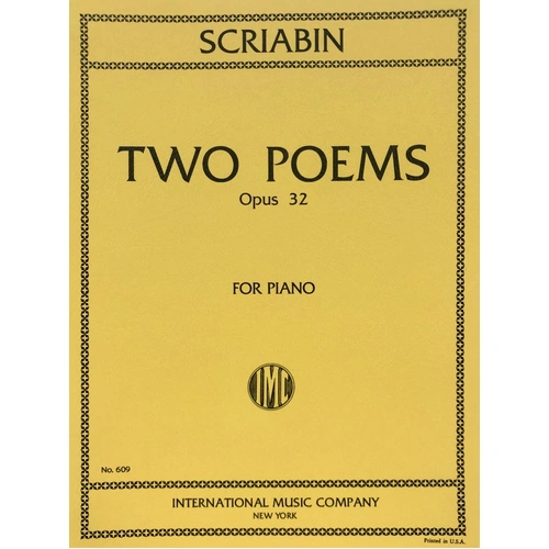 Scriabin: Poems Op. 32 Complete for Piano Solo - International Music Company