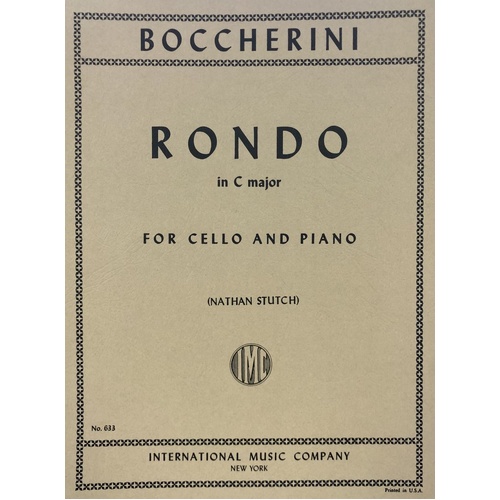 Boccherini Rondo in C for Cello and Piano, International Music Company, 1 Page