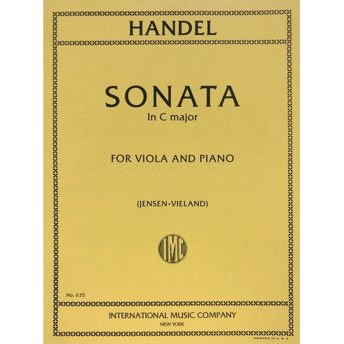 Sonata in C Major for Viola by George Frideric Handel, International Music Company