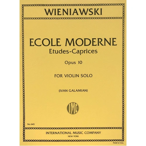 Wieniawski - Ecole Moderne Op 10 Etudes-Caprices for Violin Solo