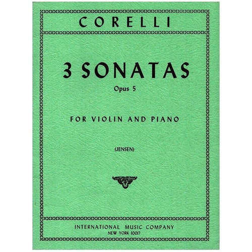 Corelli - Three Sonatas Op. 5 Nos. 8, 9, 11 for Violin and Piano