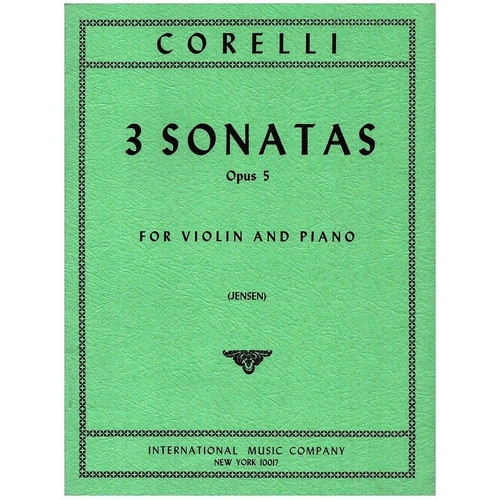 Corelli - 3 Sonatas Op. 5 Nos. 8, 9, 11 for Violin and Piano