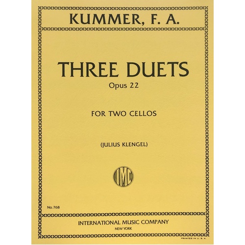 Kummer - 3 Duets Op. 22 for Two Cellos