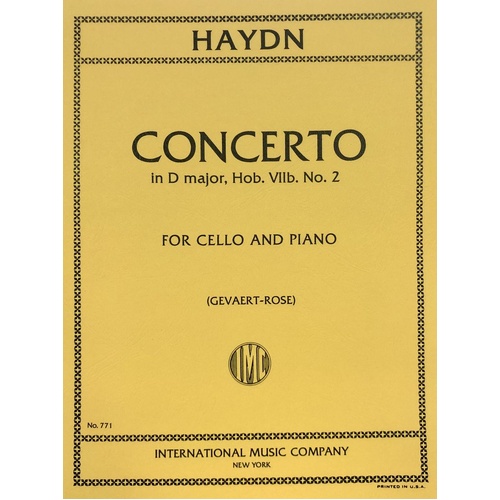 Haydn - Concerto in D Major Hob VIIb:2 for Cello and Piano