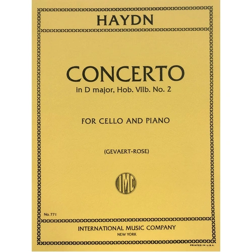 Haydn - Concerto Hob VIIb:2 for Cello and Piano