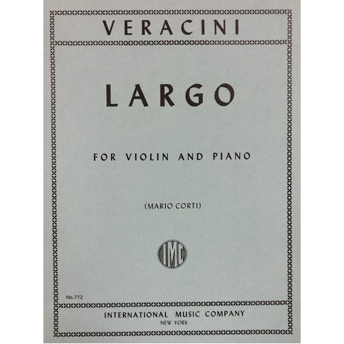 Largo VLN PNO by Francesco Maria Veracini - Violin Sheet Music, International Music Company, 1 Page