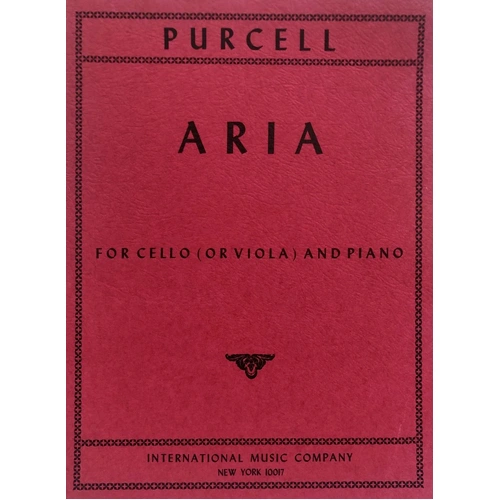 Aria 'What Shall I Do' for Viola by Henry Purcell, Arranged by Milton Katims, International Music Company, 1 Page