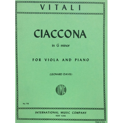 Vitali - Chaconne in G Minor for Viola and Piano
