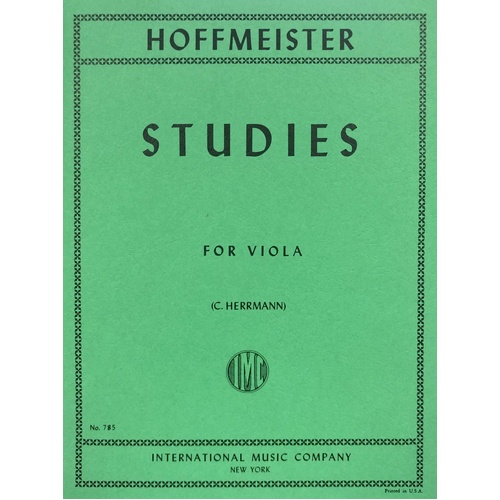Hoffmeister - 12 Studies for Viola, Viola Solo, International Music Company, 1 Page