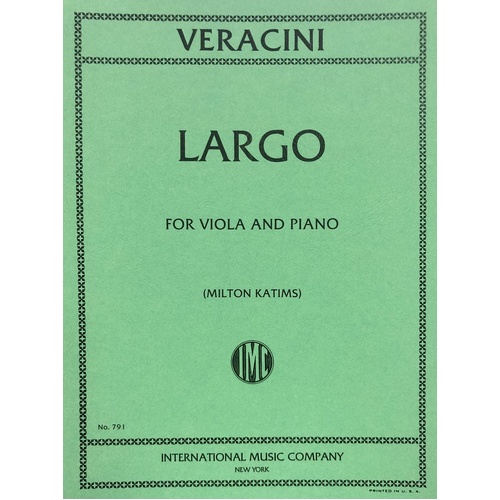 Largo for Viola by Francesco Maria Veracini - International Music Company