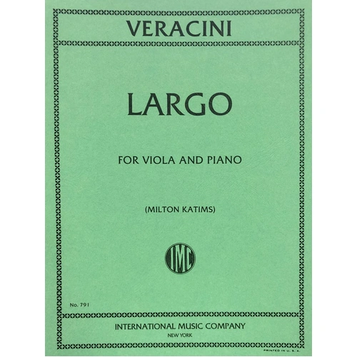 Largo for Viola by Francesco Maria Veracini - International Music Company