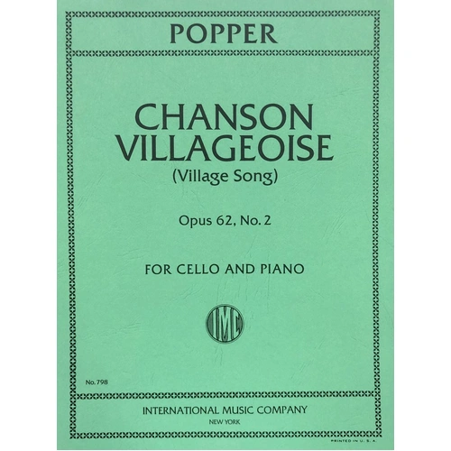 Village Song, Op. 62 No. 2 for Cello and Piano by David Popper
