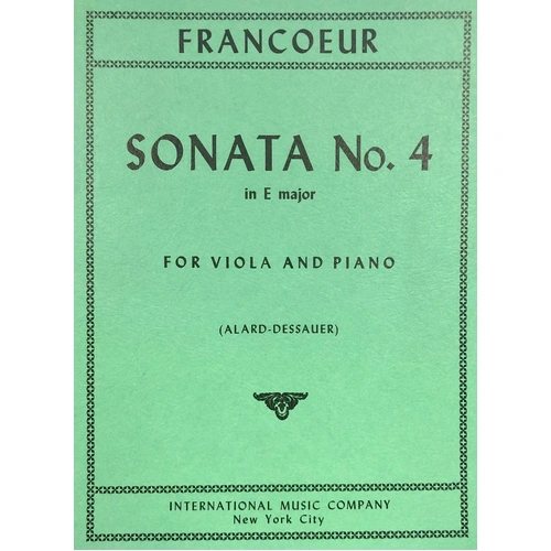 Sonata No. 4 in E Major for Viola and Piano by Francois Francoeur - International Music Company