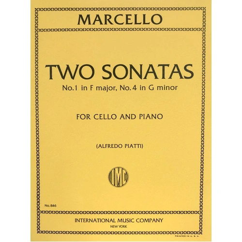 Sonatas for Cello No. 1 in F Major & No. 4 in G Minor by Benedetto Marcello - International Music Company