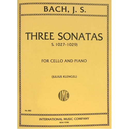 Bach - 3 Viola da Gamba Sonatas BWV 1027-1029 for Cello