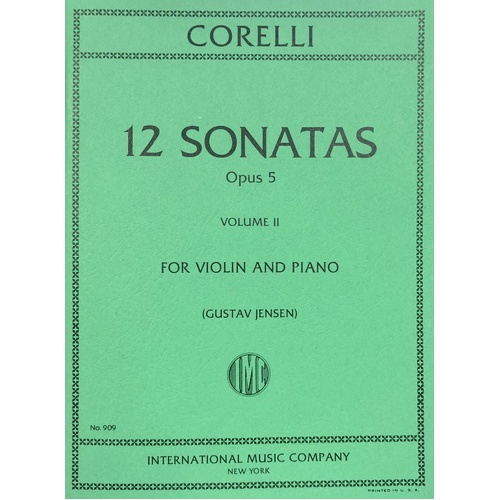 Corelli - Twelve Sonatas Op. 5 Vol. 2 Nos. 7-12 for Violin/Piano