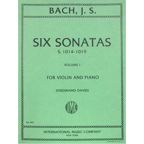 Sonatas for Violin and Piano Volume 1 BWV 1014-1016 by Johann Sebastian Bach