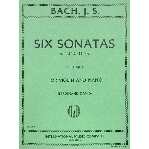 Bach 6 Sonatas for Violin and Piano, Volume 1 BWV 1014-1016, International Music Company