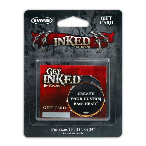 Evans Inked By Evans Custom Bass Drum Head Gift Card
