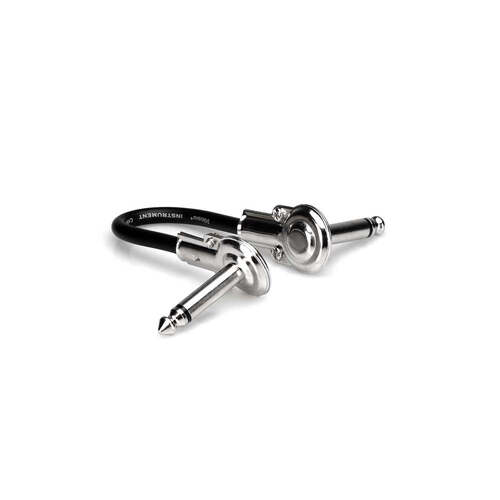 Hosa Guitar Patch Cable Low-profile Right-angle to Same 6 inch (6pcs)