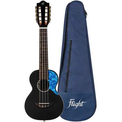 Flight Iris 8 Tenor Eight String Ukulele with Active Pickup, Solid Spruce Top, Gig Bag Included