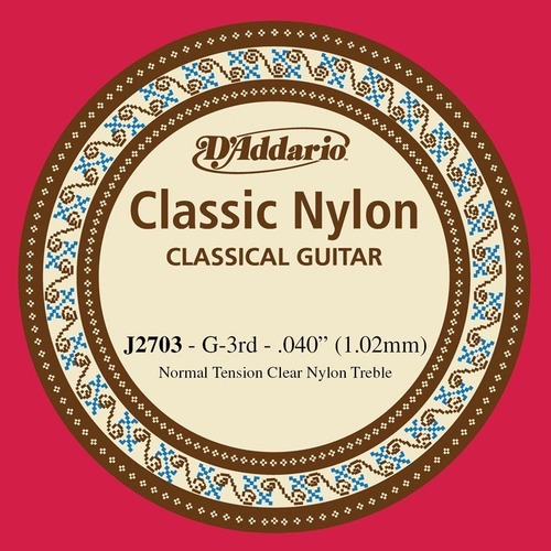 D'Addario J2703  Student Nylon Classical Guitar Single String, Normal Tension, Third String