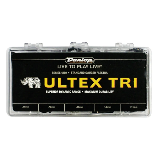 Jim Dunlop Ultex Triangle Pick Gauged Cabinet - 180-Pack