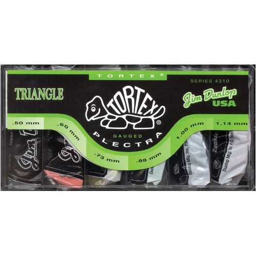 Jim Dunlop Tortex Triangles Guitar Picks Q/P216 216-Pack Mixed Gauges