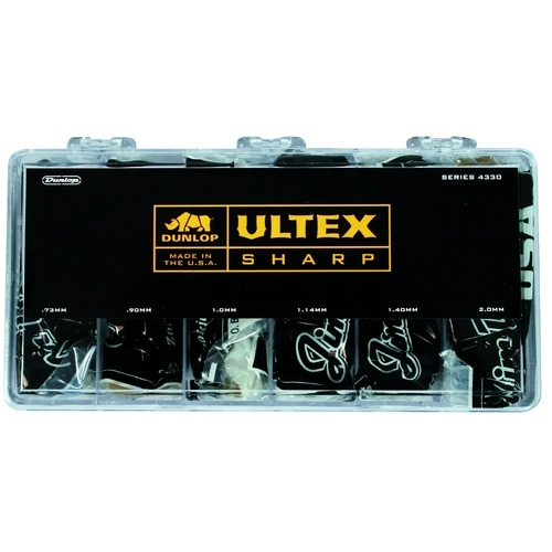 Jim Dunlop Ultex Sharp Pick Display - 216-Pack Mixed Gauges