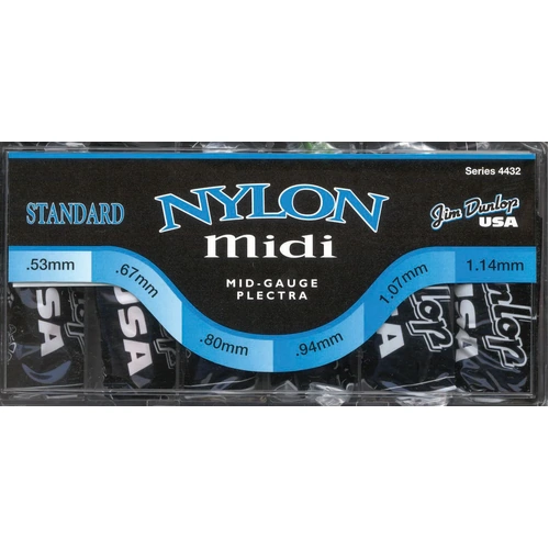 Jim Dunlop Nylon MIDI Picks Q/P216