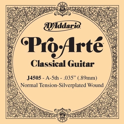 D'Addario J4505 Pro-Arte Nylon Classical Guitar Single String, Normal Tension, Fifth String