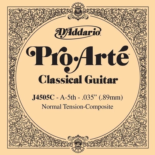 D'Addario J4505C Pro-Arte Composite Classical Guitar Single String, Normal Tension, Fifth String