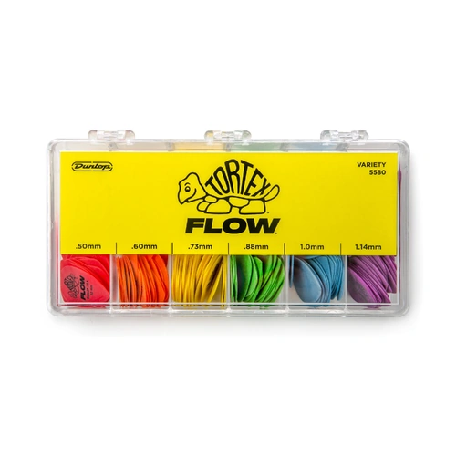 Jim Dunlop Tortex Flow Standard Guitar Picks - 216-Pack Mixed Gauges