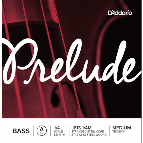 D'Addario Prelude Bass Single A String, 1/4 Scale, Medium Tension