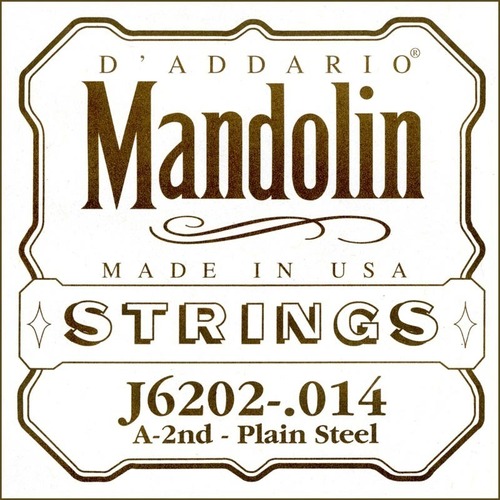 D'Addario J6202 Plain Steel Mandolin Single String, .011