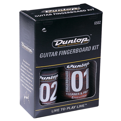 Dunlop Guitar Fingerboard Kit Cleaner, Conditioner & Cloth J6502